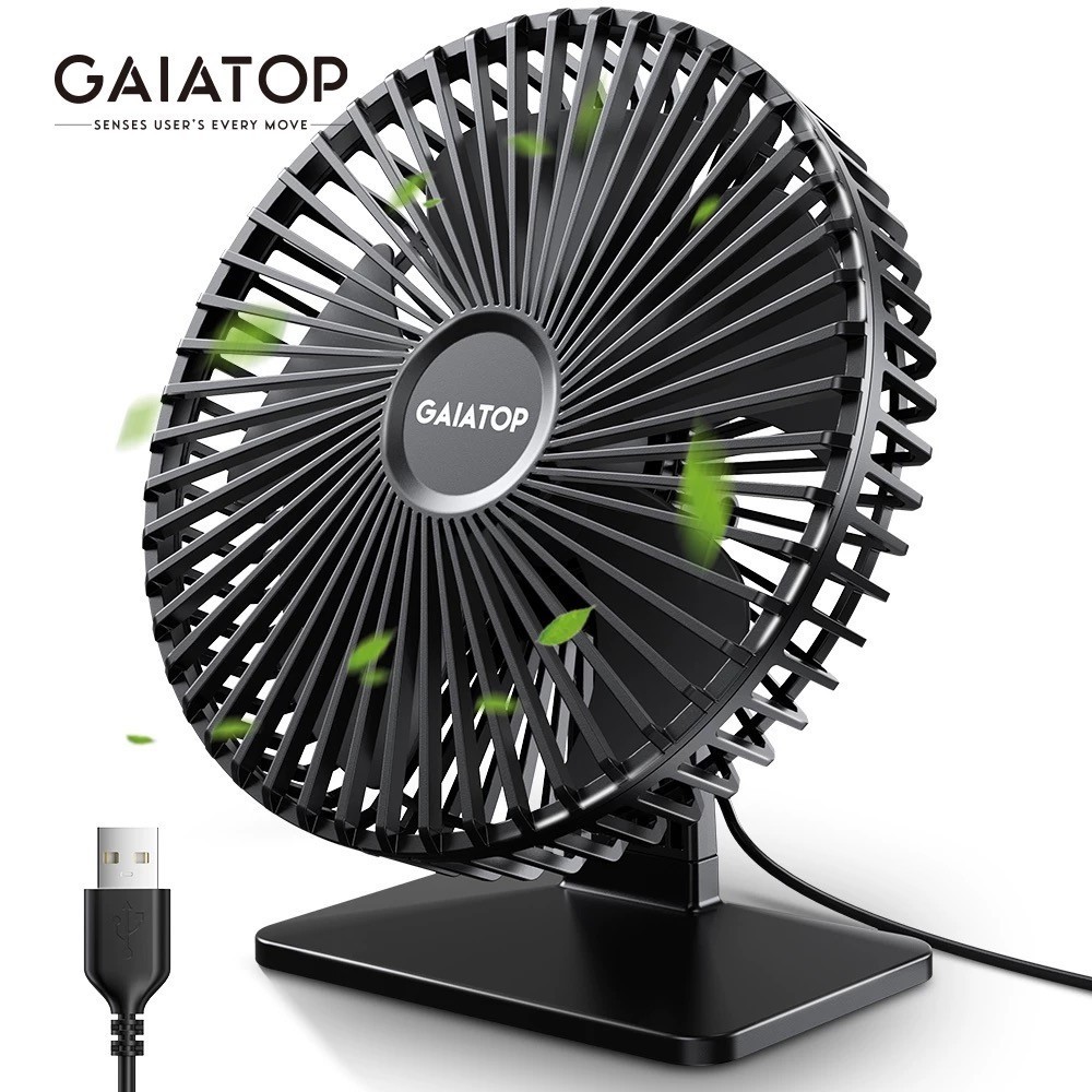 Ventilador Portátil de Mesa Gaiatop TF61 3 Velocidades com Cabo USB  Ultra Silencioso em Oferta na Shopee