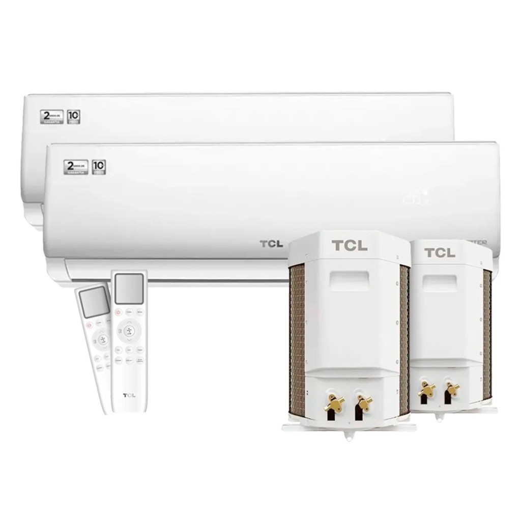 Combo de Ar Condicionado TCL Inverter TAC-12CGV/09CGV-INV Elite GV 12000 e 9000 Btus Branco 220V em Oferta na Shopee