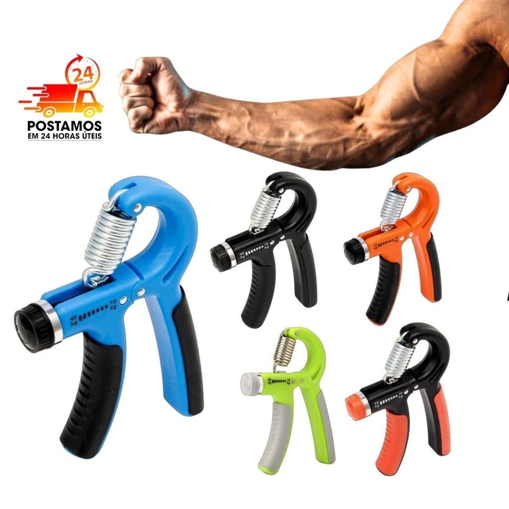 Hand Grip Flexor De Punho Exercício Para Mãos Ajustável Mola 40 Kg Treinar Antebraço