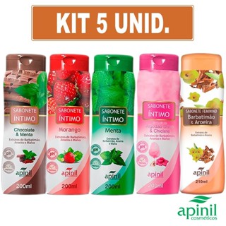 KIT 5 Sabonete Corporal Líquido Íntimo Apinil Fragrâncias Sortidas em Oferta na Shopee
