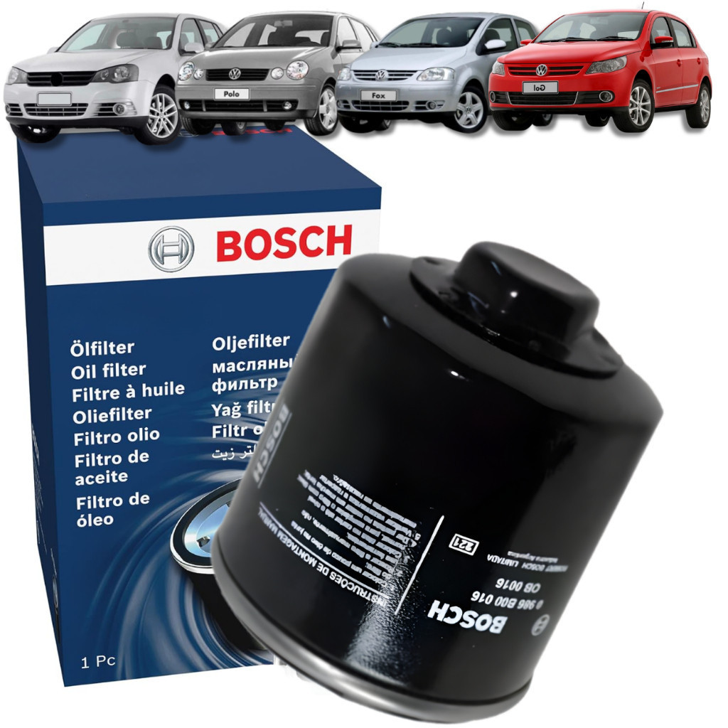 Imagem Filtro De Óleo Gol G4 G5 Fox Polo Golf BOSCH OB0016