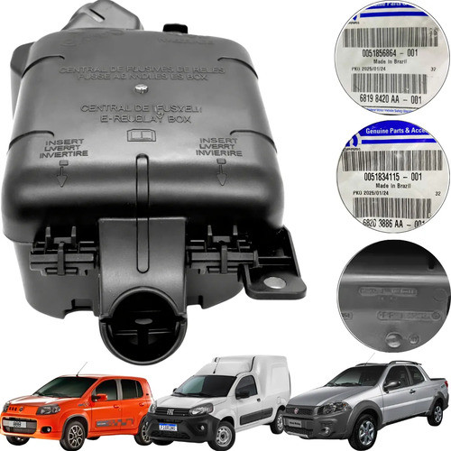 Kit Caixa Tampa Porta Fusível Uno Fiorino Strada Original em Oferta na Shopee