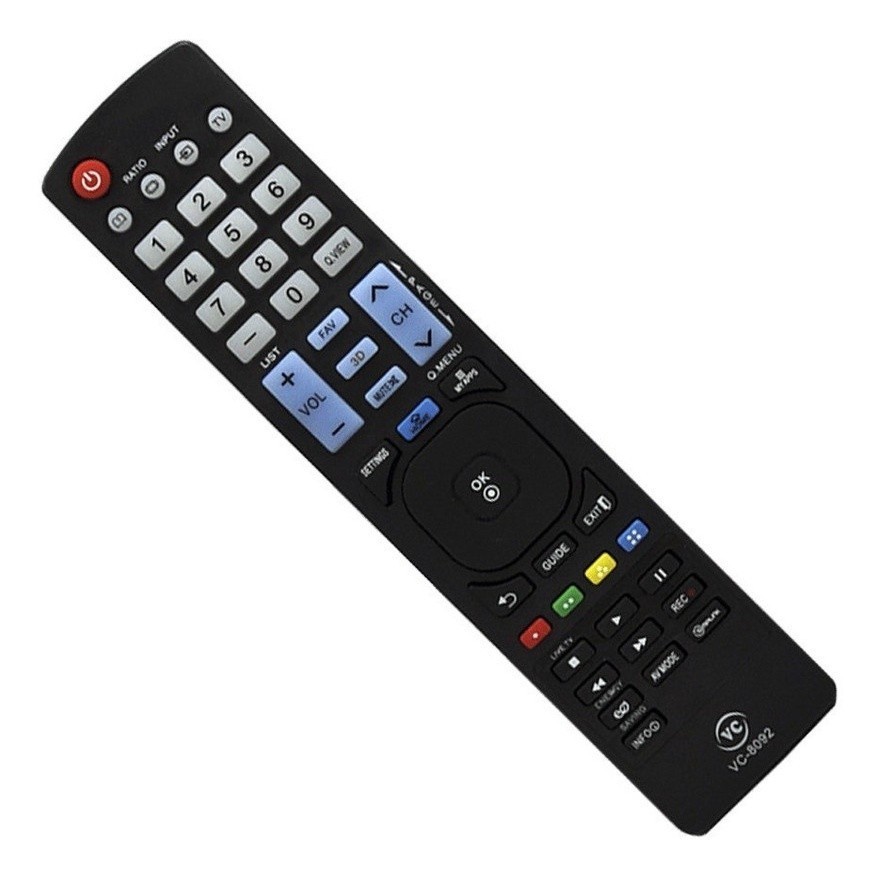 Controle Remoto Compatível Tv 55lv5500 47lv5500 42lv5500 Lcd VC-A8250X61 Smart Netflix