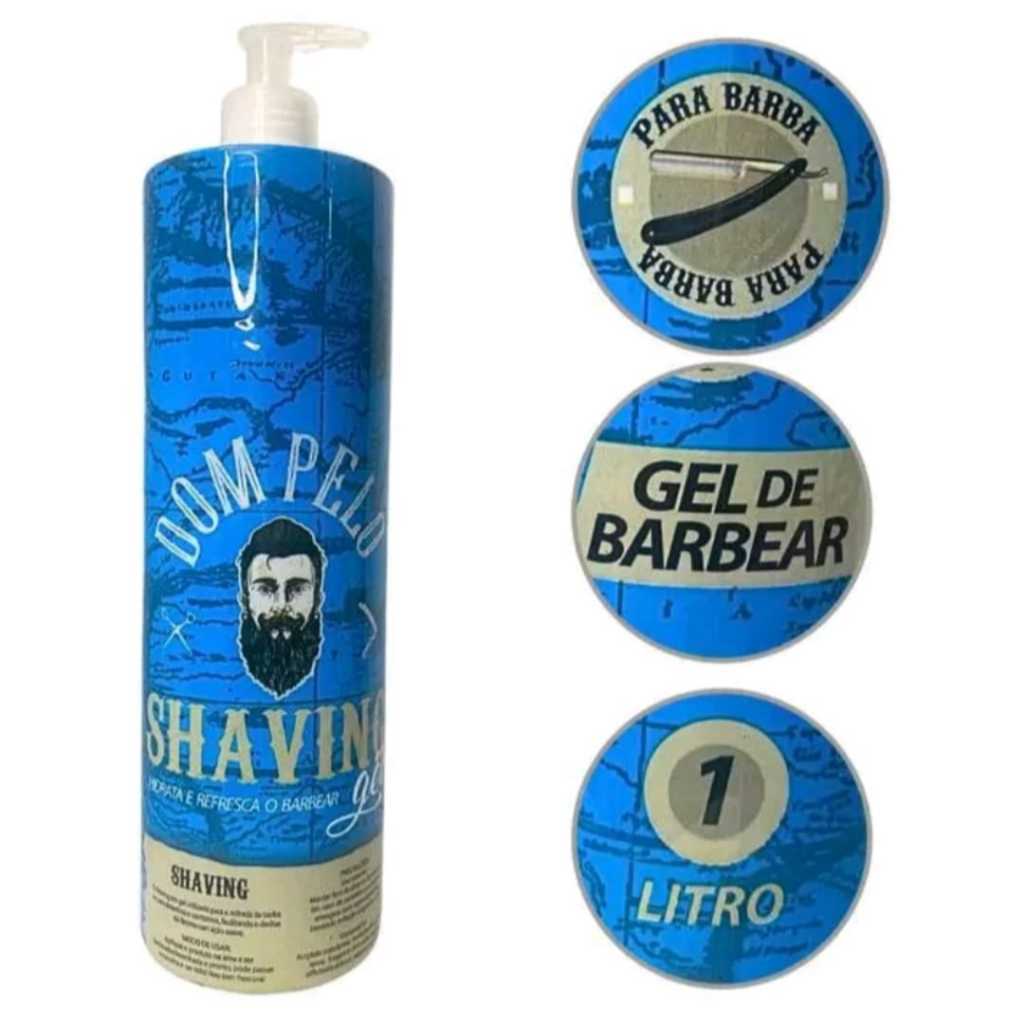 1 Shaving gel de barbear dp barbeiro profissional