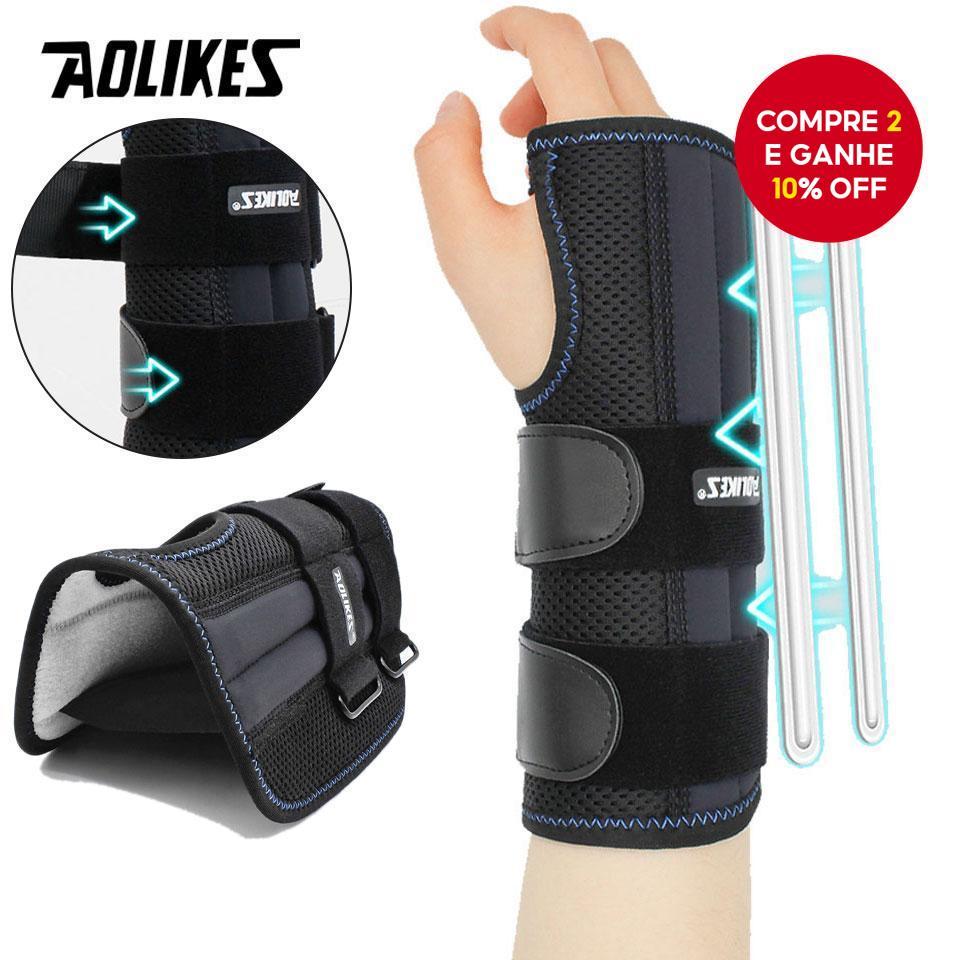 Aolikes 1 Peça Suporte para Tendinite com Tala Ajustável e Respirável, Munhequeira Pressurizada