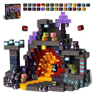 Kit Educativo 100 Blocos Magnéticos 3D Brinquedo Criativo Cenários Pixel Divertidos em Oferta na Shopee