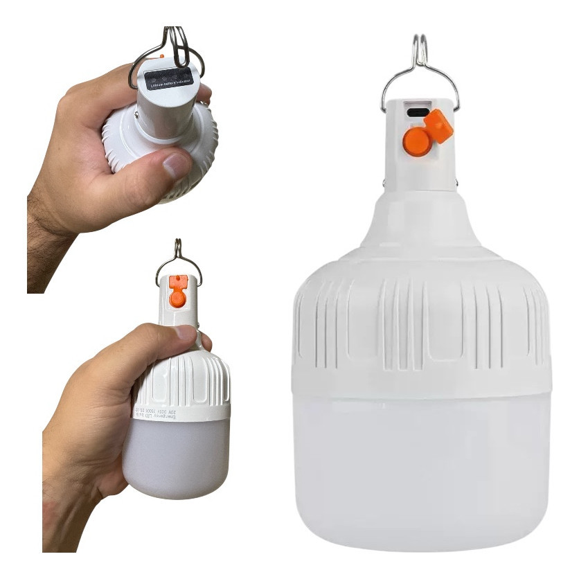 Lâmpada Led Bulbo 20w Camping Usb Luzes De Emergência Forte