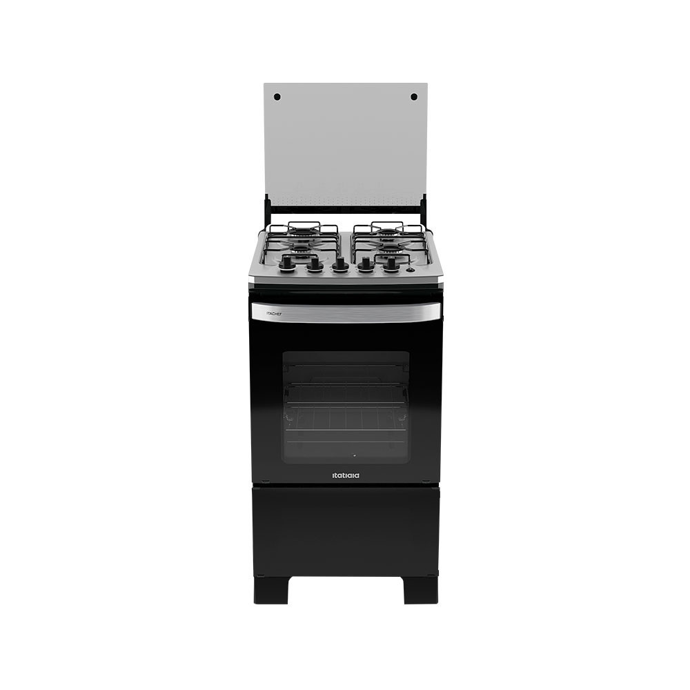 Fogão Itachef 4 Bocas com Mesa de Inox e Tripla Chama Itatiaia