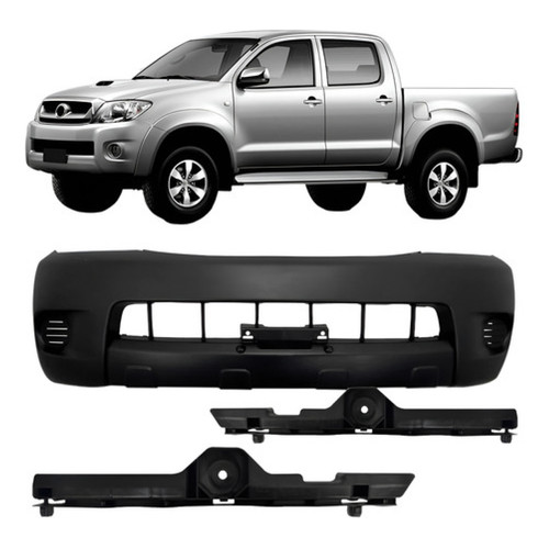 Parachoque Dianteiro Hilux Srv 2005 2006 2007 2008 Com Guias
