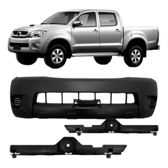 Parachoque Dianteiro Hilux Srv 2005 2006 2007 2008 Com Guias