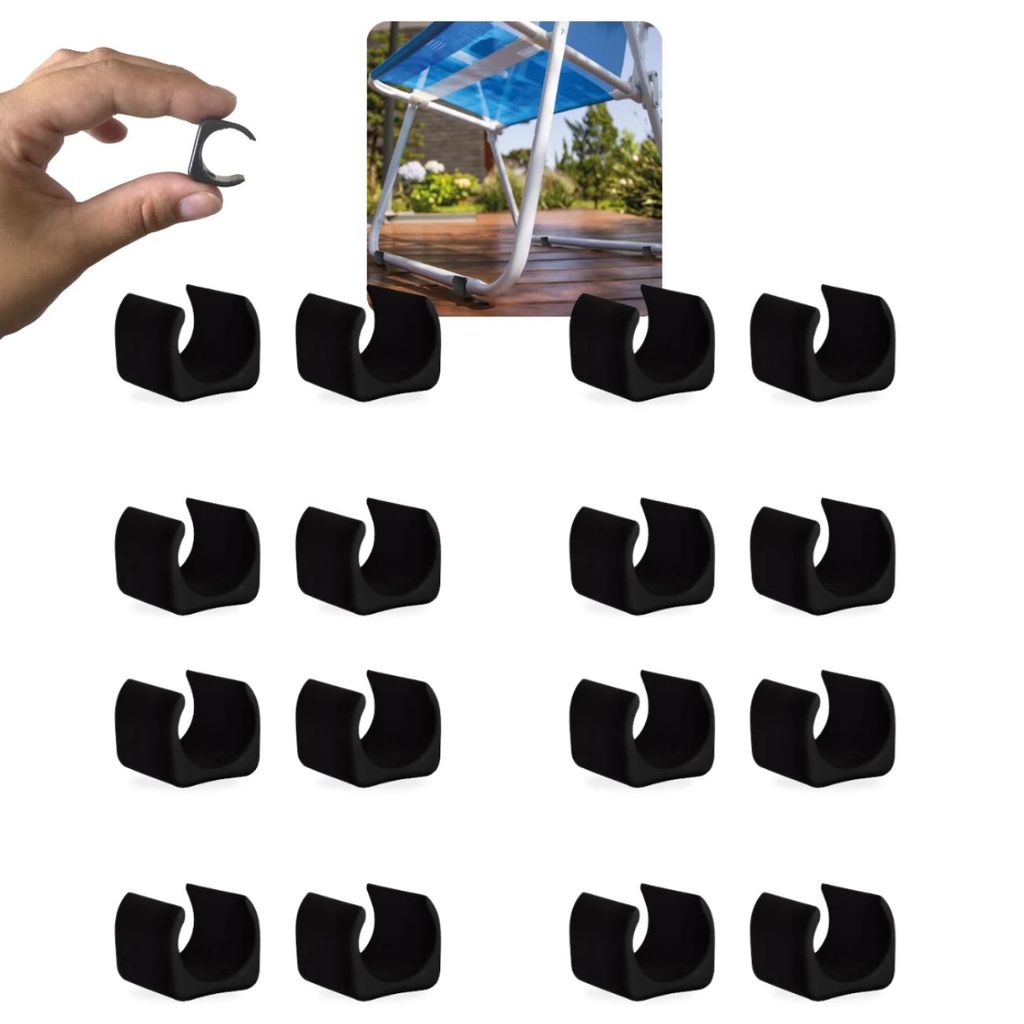 Protetor de Pé Evita Riscos para 4 Cadeiras de Praia Mor Modelo Quadrado Preto em Oferta na Shopee