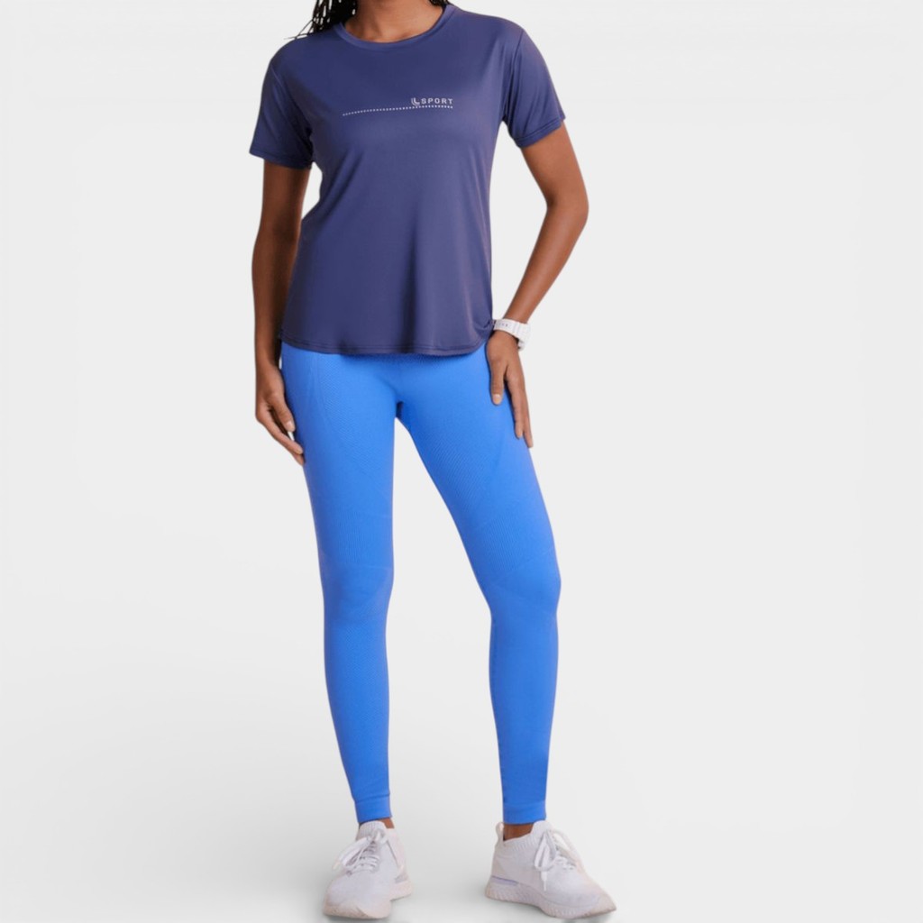 Camiseta Lupo Poliamida Básica Feminina - Azul