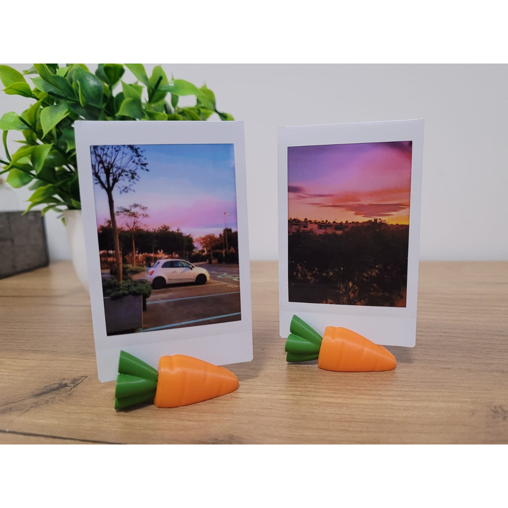 Kit 5 10 15 20 Porta Foto Polaroid  Cenoura Páscoa Decorativo | Enfeite Mesa Posta e Lembrancinha Personalizada