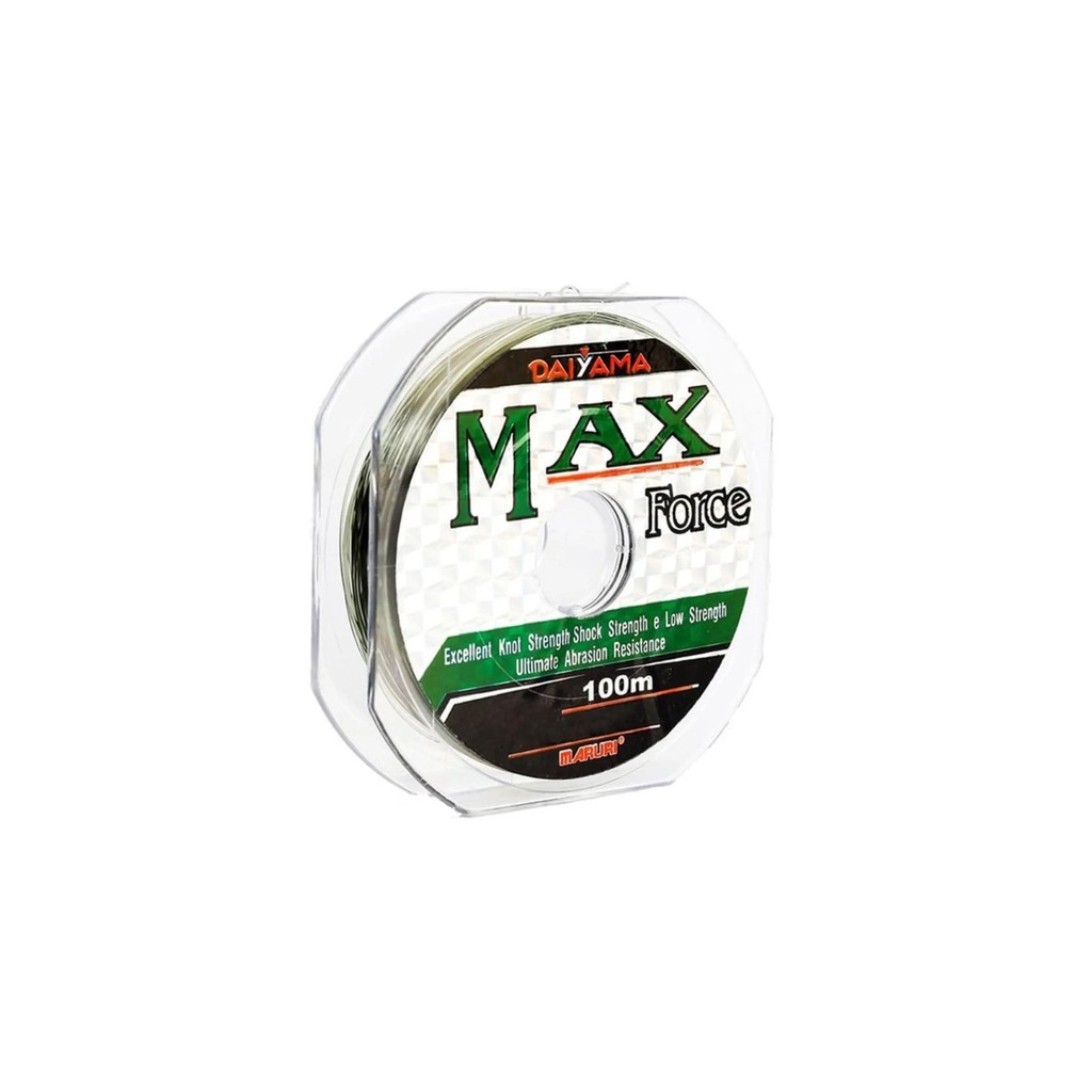 Linha Monofilamento Cinza/Fumê Max Force 100mts - Diversas Medidas
