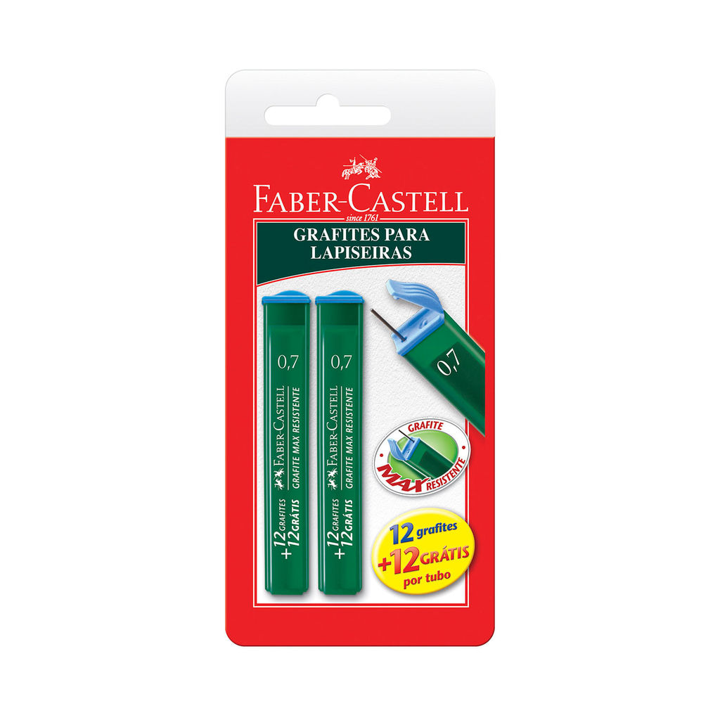 Mina Faber-Castell HB 0.7mm com 2 Unidades