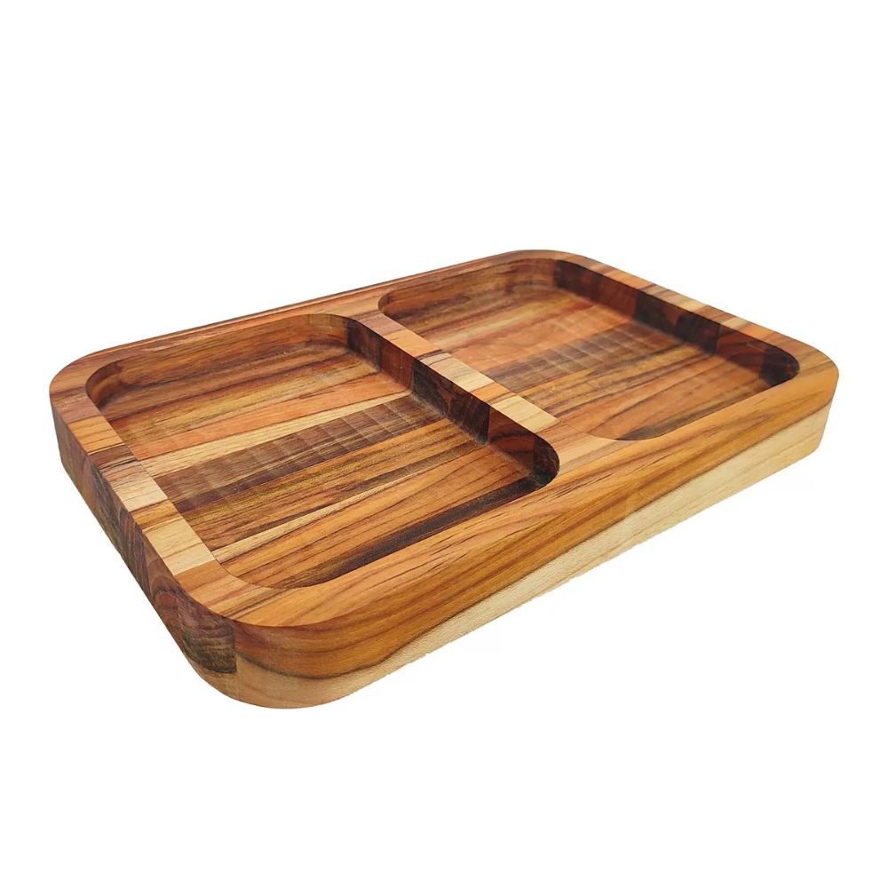 GAMELA TECA RETANGULAR COM 2 DIVISORIAS 33X22X2CM GRILAZER TC43