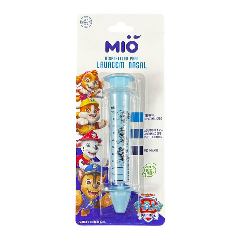 Seringa para Lavagem Nasal Mió Patrulha Canina Cor Azul 10ml em Oferta na Shopee