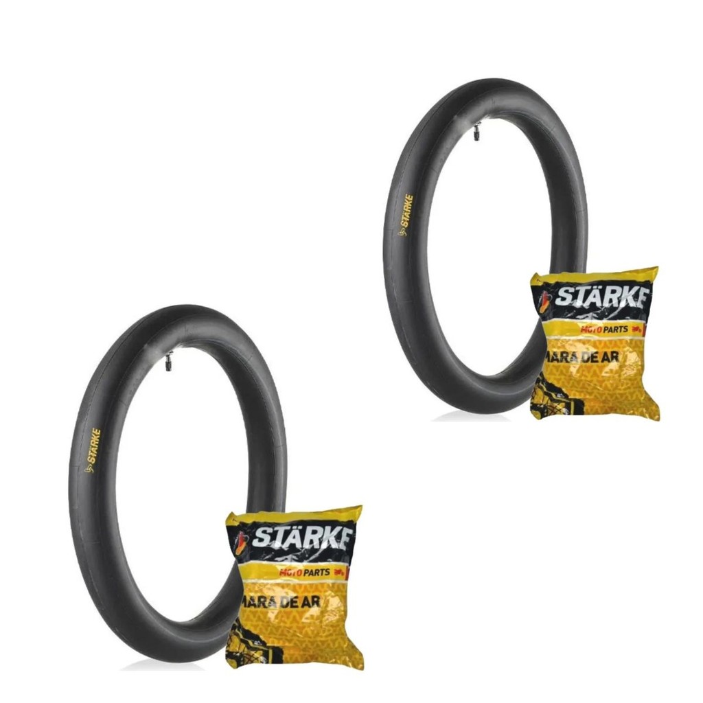Kit 02 Câmaras Ar Moto Aro 14 e 17 Biz100/125 Pop/100/110