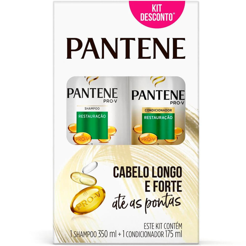 Kit Pantene Shampoo 350ml + Condicionador 175ml Restauração em Oferta na Shopee