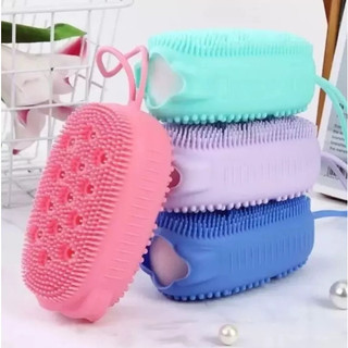 Bucha de Banho Silicone Para Esfoliar a Pele-Esponja Para Banho de Silicone Com Porta Sabão-Escova super-loja