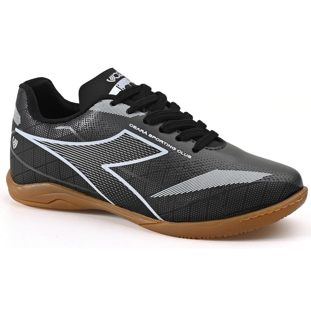 Chuteira Unissex Diadora Ceará SC Futsal Preto e Branco