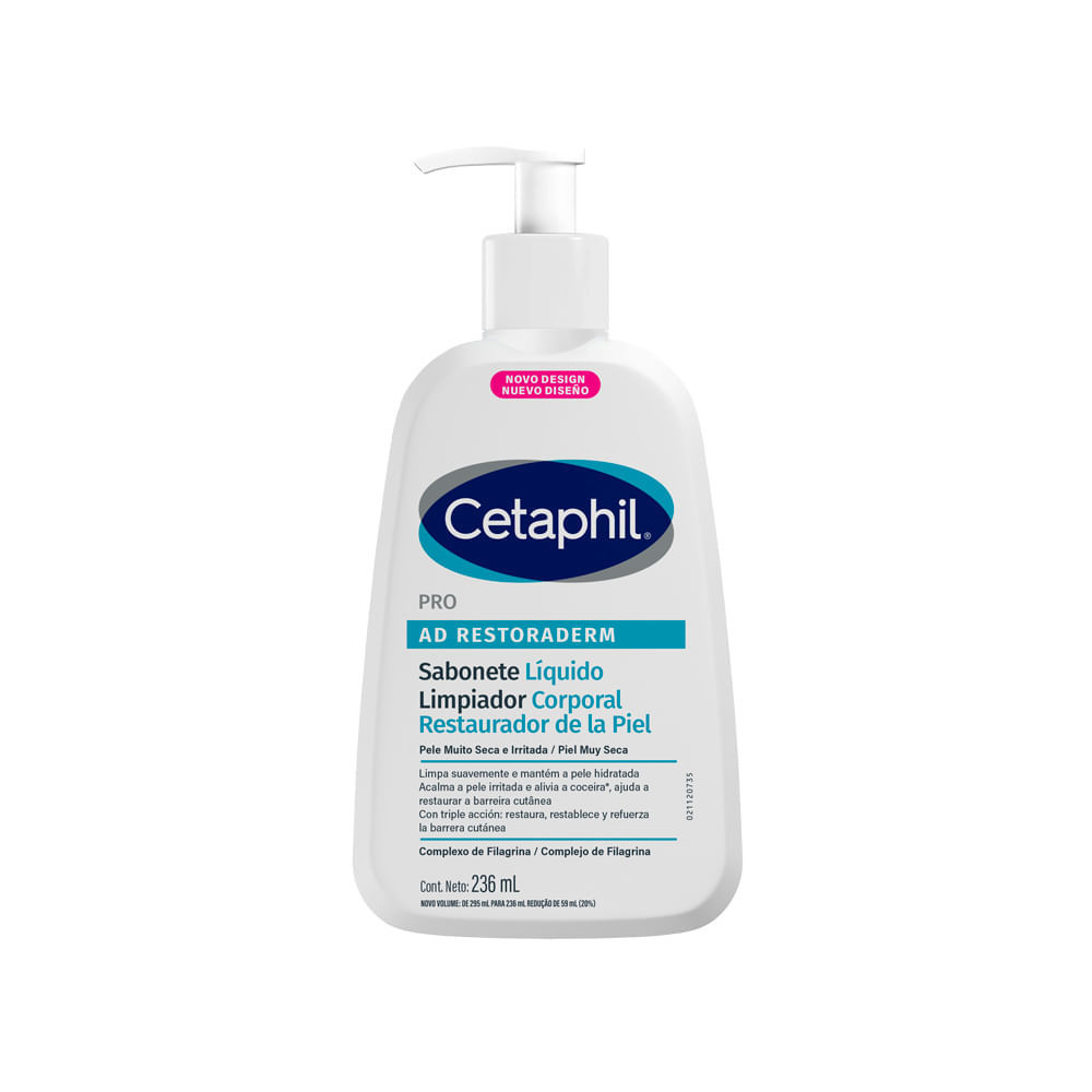 Sabonete Liquido Corporal Restaurador Cetaphil Pro Ad Restoraderm 236ml em Oferta na Shopee