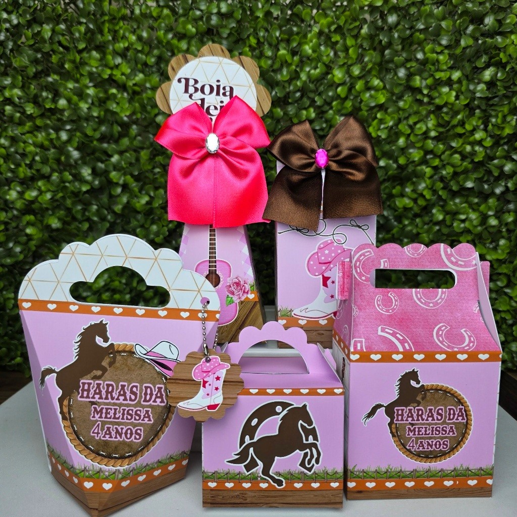 Kit Caixa Montada BOIADEIRA COWGIRL - Personalizados - Festa infantil - Aniversário - Lembrancinha