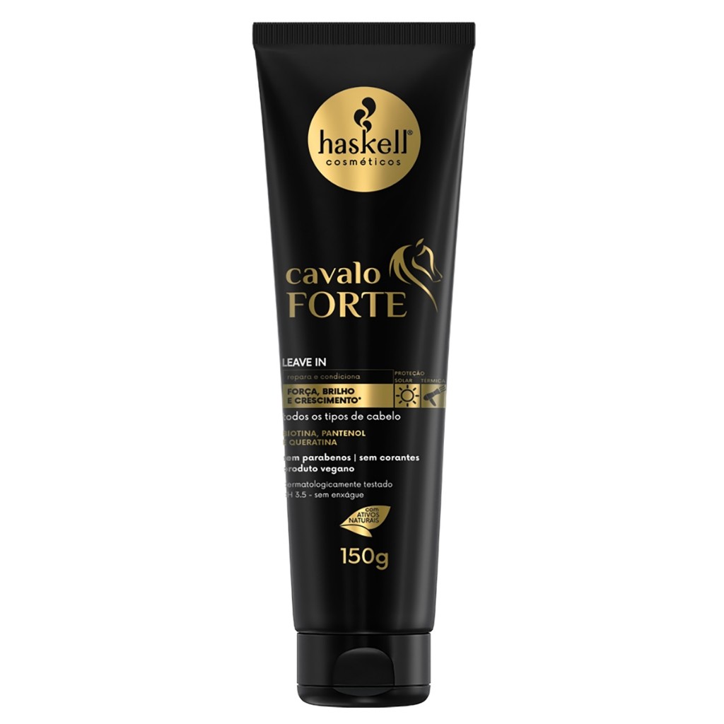 Kit Haskell Cavalo Forte 7 Sh 1L Cond 1L Mas 900g Compl 35ml Selante 35 Leavein 150g e Ton 120