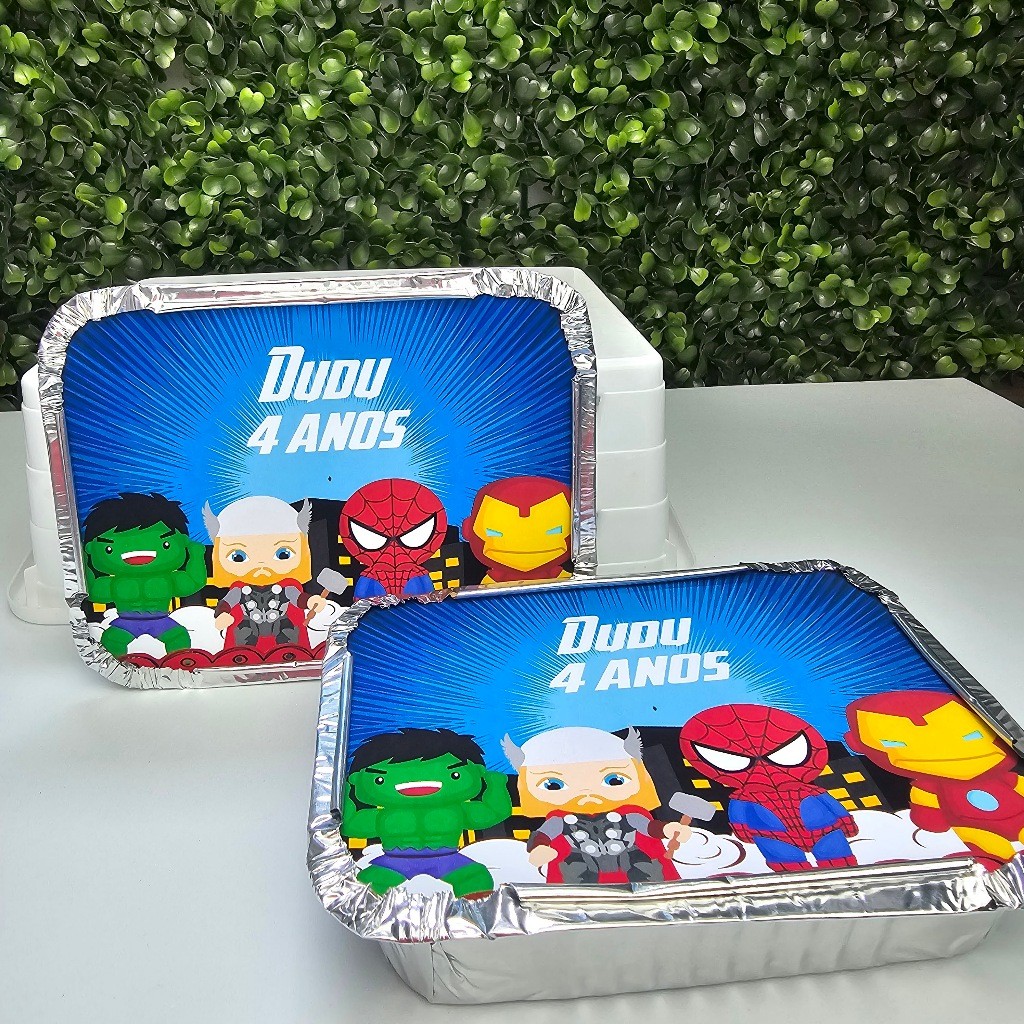 Marmitinha Personalizada HERÓIS VINGADORES BABY - Personalizados - Festa infantil - Aniversário - Lembrancinha