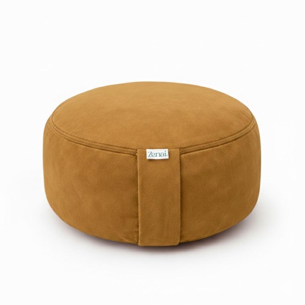 Imagem Almofada Zafu Zenai Cor Areia Postura Confortável Yoga