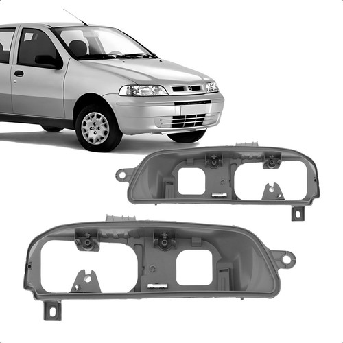 Carcaça Farol Palio 2001 2002 2003 2004 2005 2006 Cinza em Oferta na Shopee