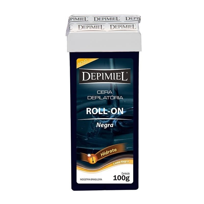 Cera Refil Roll On Depimiel Lama Negra 100g em Oferta na Shopee