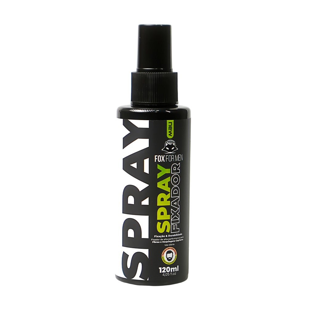 SPRAY FIXADOR DE FIBRA CAPILAR RESISTENTE A ÁGUA 120ML - FOX FOR MEN em Oferta na Shopee