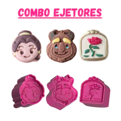 Ejetor Modelador Combo | Princesa, Fera e a Rosa para Brigadeiros e Doces