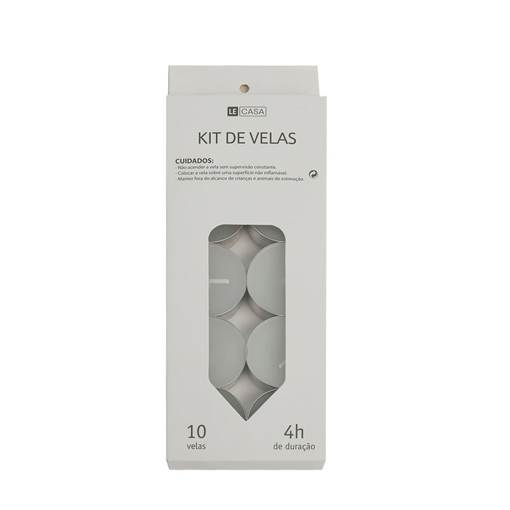 Kit de Velas Le Rechaud com 10 Peças Branco em Oferta na Shopee