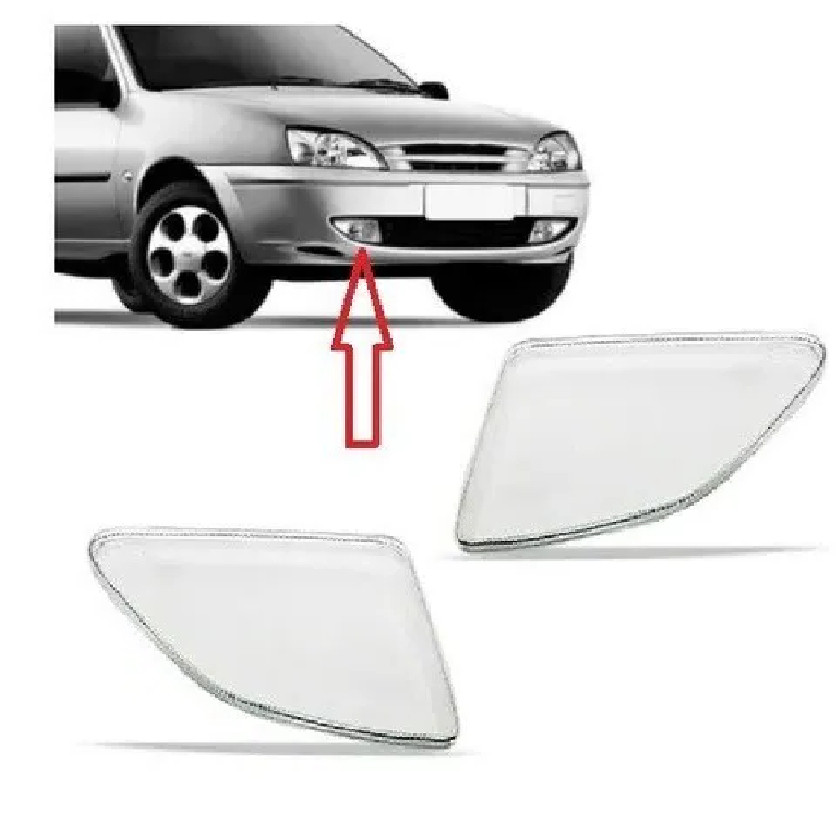 Lente Farol Auxiliar Milha Fiesta Street Courier 2000 2001 2002 2003 2004 2005 2006 Vidro