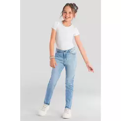 Calça infantil menina em jeans Brandili