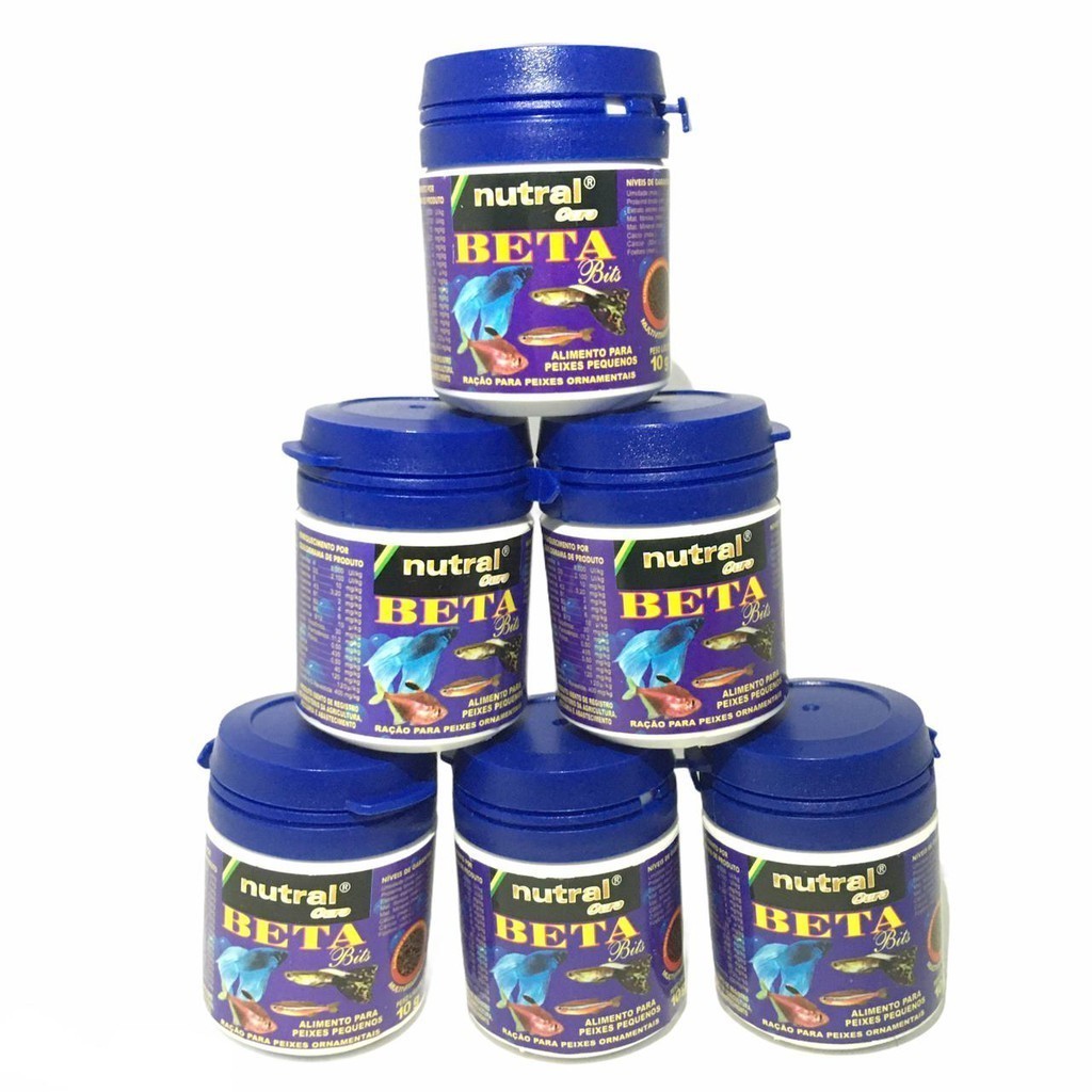Ração para peixe Nutral Ouro Beta Bits 10g para Peixe Betta 1uni