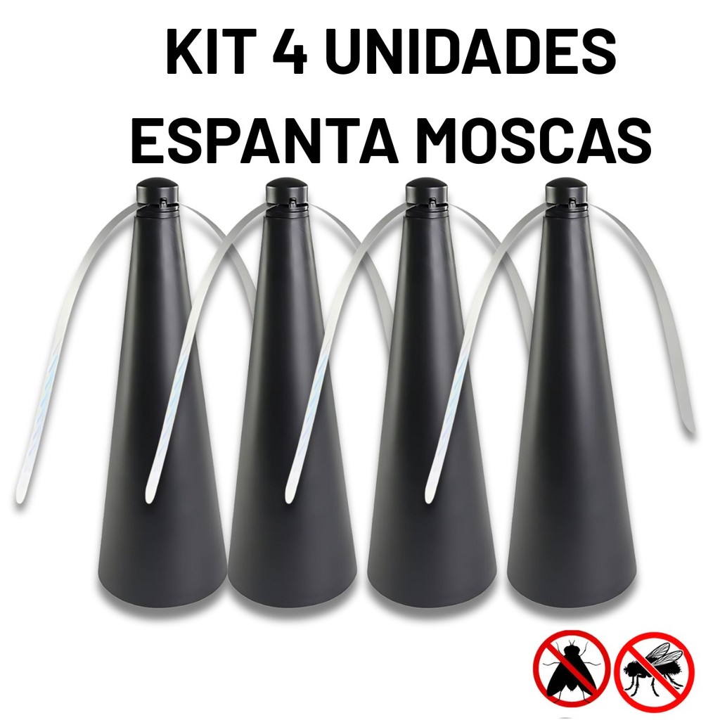 Kit 4/3/2/1 Espanta Mosca Ventilador Cozinha Repelente Sem Cheiro Seguro para Mesa A Pilha