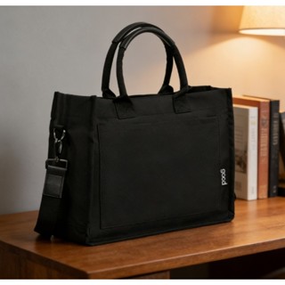 Bolsa Tote Mini Bolsos Internos Minimalista com Porta-Notebook Executiva Bolsa Para Trabalho e Faculdade em Oferta na Shopee