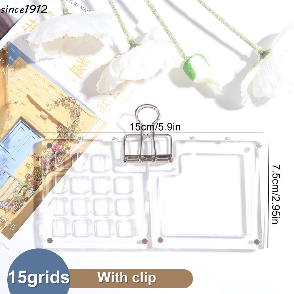 Paleta De Pintura Em Aquarela SINCE , Mini Caixa De Pigmento Grade 8/15 , Acrílico À Prova D'água Com Clipe Vazia