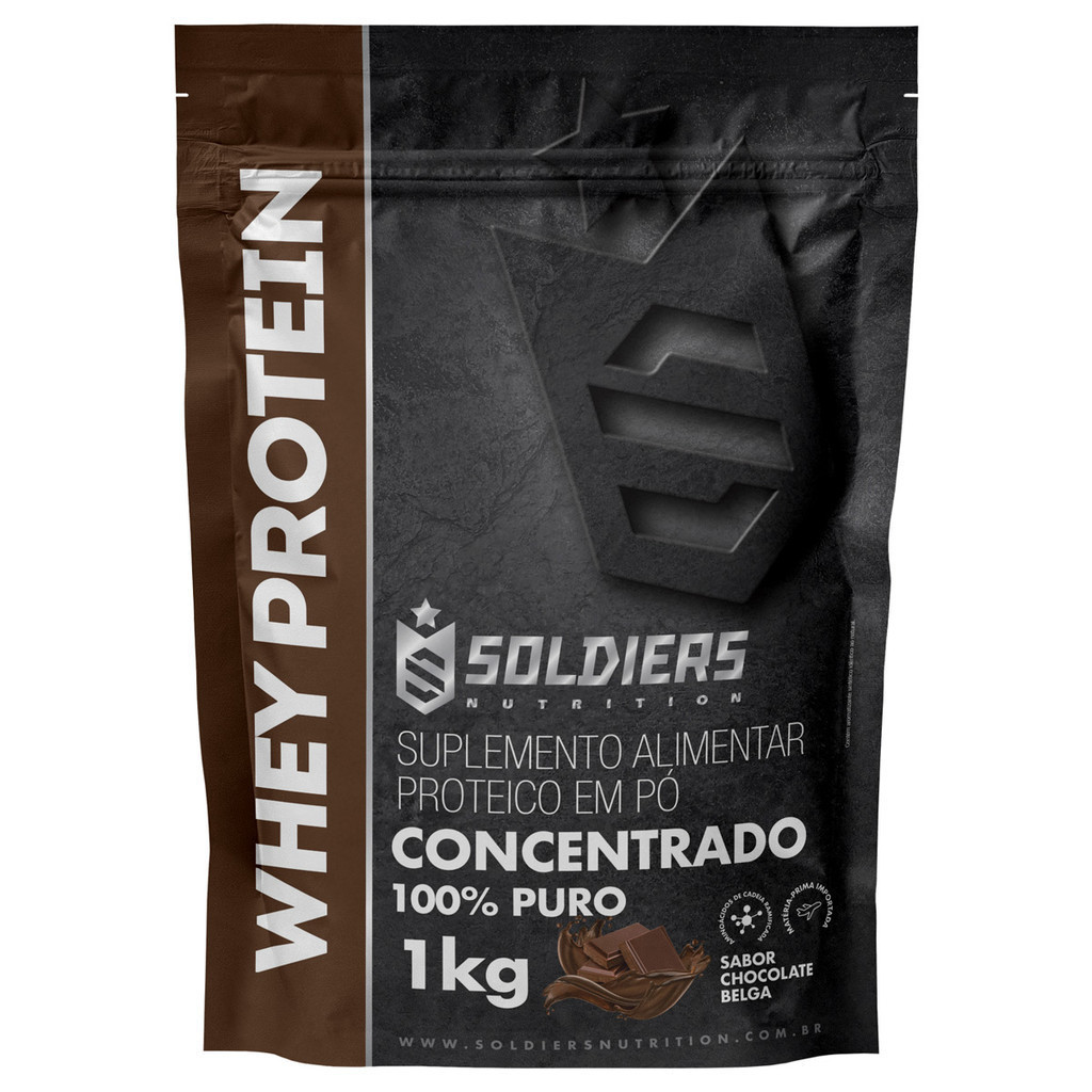 Kit: 6kg Whey Protein Concentrado Soldiers Nutrition Proteína Muscular em Oferta na Shopee