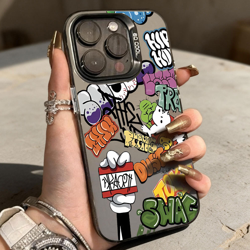 Capinhas diferentes Capinha Capa iPhone Capinha iPhone Grafite Borda Preta Para 17 16 15 14 13 12 11 Xr Xs Pro Pro Max