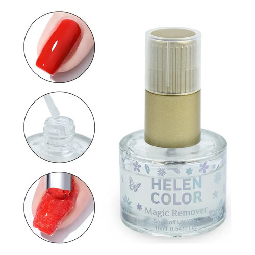 Removedor De Esmalte Em Gel 16ml Magic Remover Esmaltação Transparente