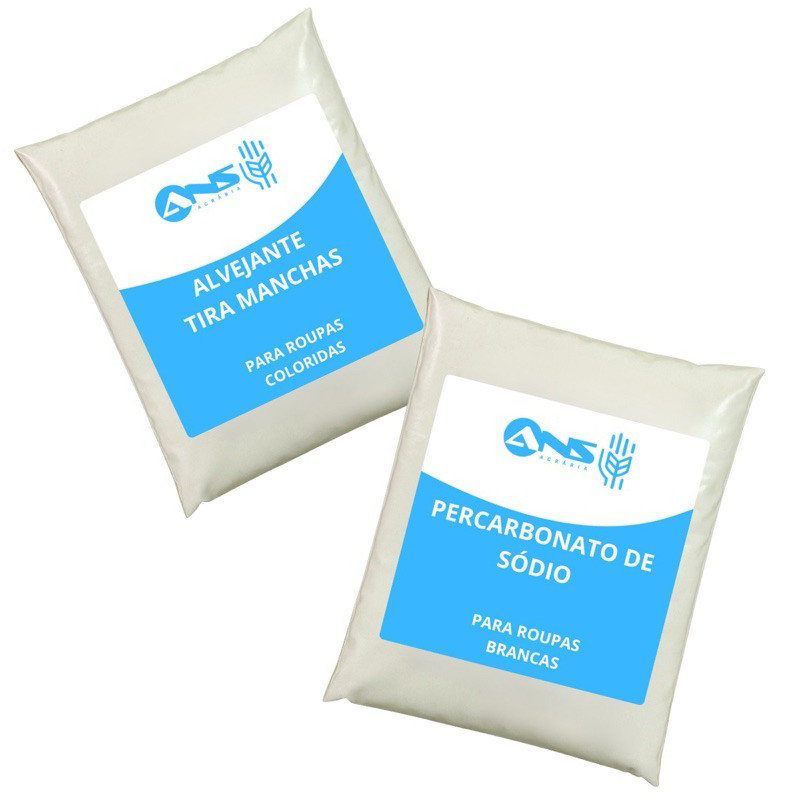 Kit Eficaz: Tira Manchas Alvejante 1kg + Percarbonato de Sódio 1kg para Limpeza Poderosa! TOP