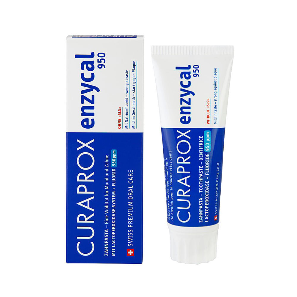 Creme Dental Curaprox Enzycal 950 com 75ml em Oferta na Shopee