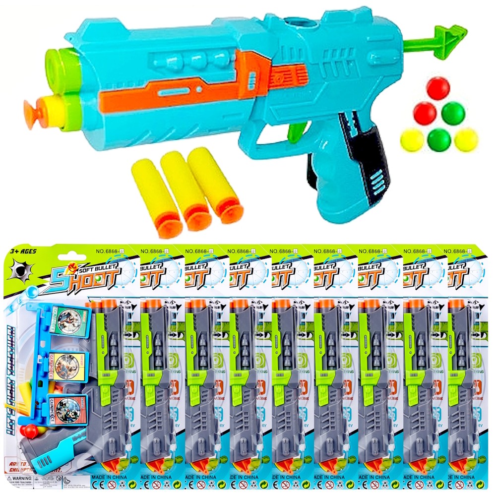 10 Arminha Lança Bolinhas com Dardos que Grudam Brinquedo Nerf para Festa de Criança
