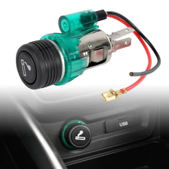 Acendedor tomada de carro Carregador Para Veículos 12v Verde