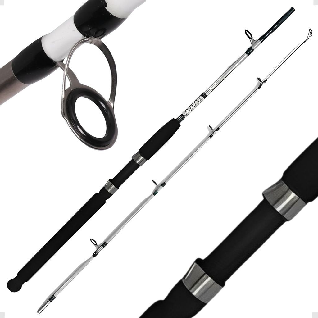 Vara De Pesca Para Molinete 1,80 M Maciça Fibra De Vidro Sólida 2 Partes em Oferta na Shopee