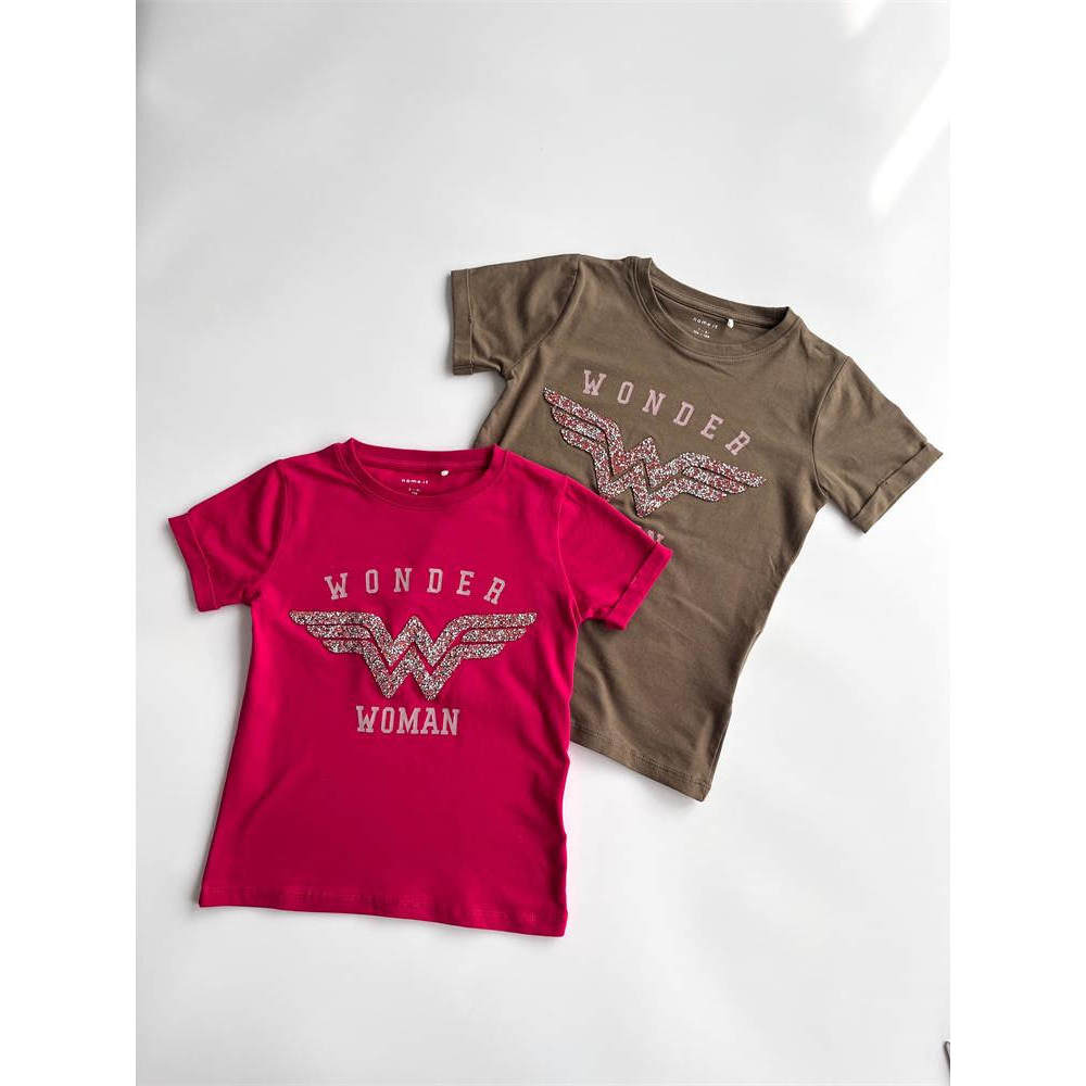 Dinamarca nam * pedido Original roupas infantis mulher maravilha Co-marca quente diamante algodão elastano em torno do p